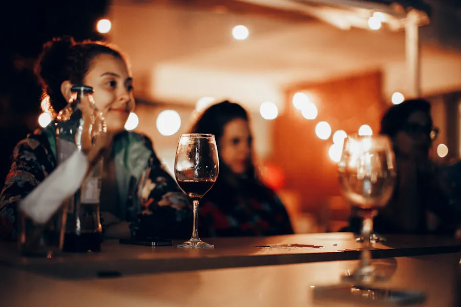 Ospite al bancone del ristorante